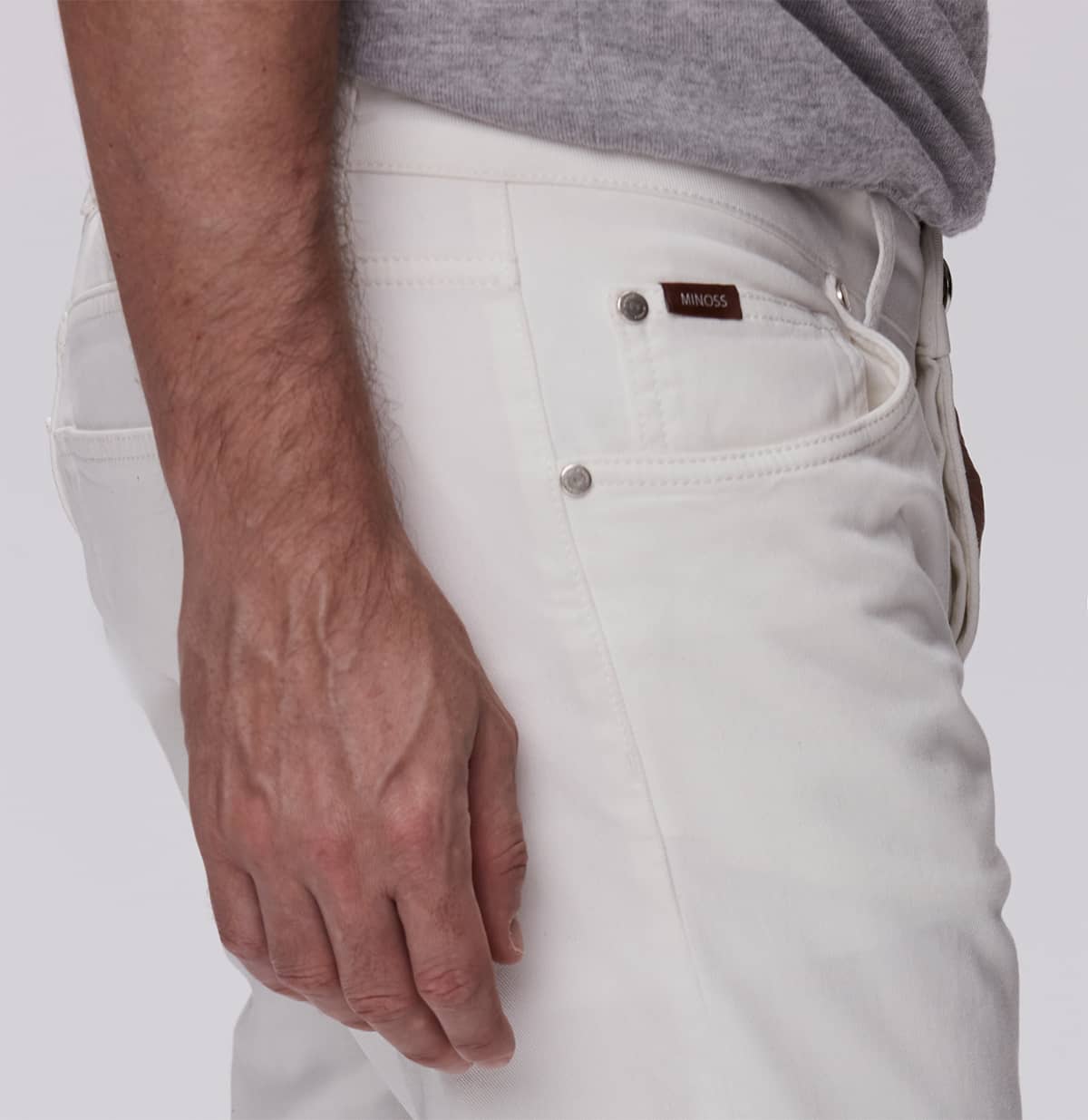 5-pkt Clyo Stretch Cream white