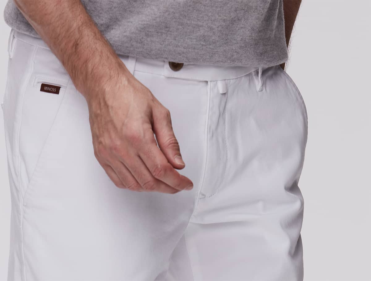 Werno Satin Chino White