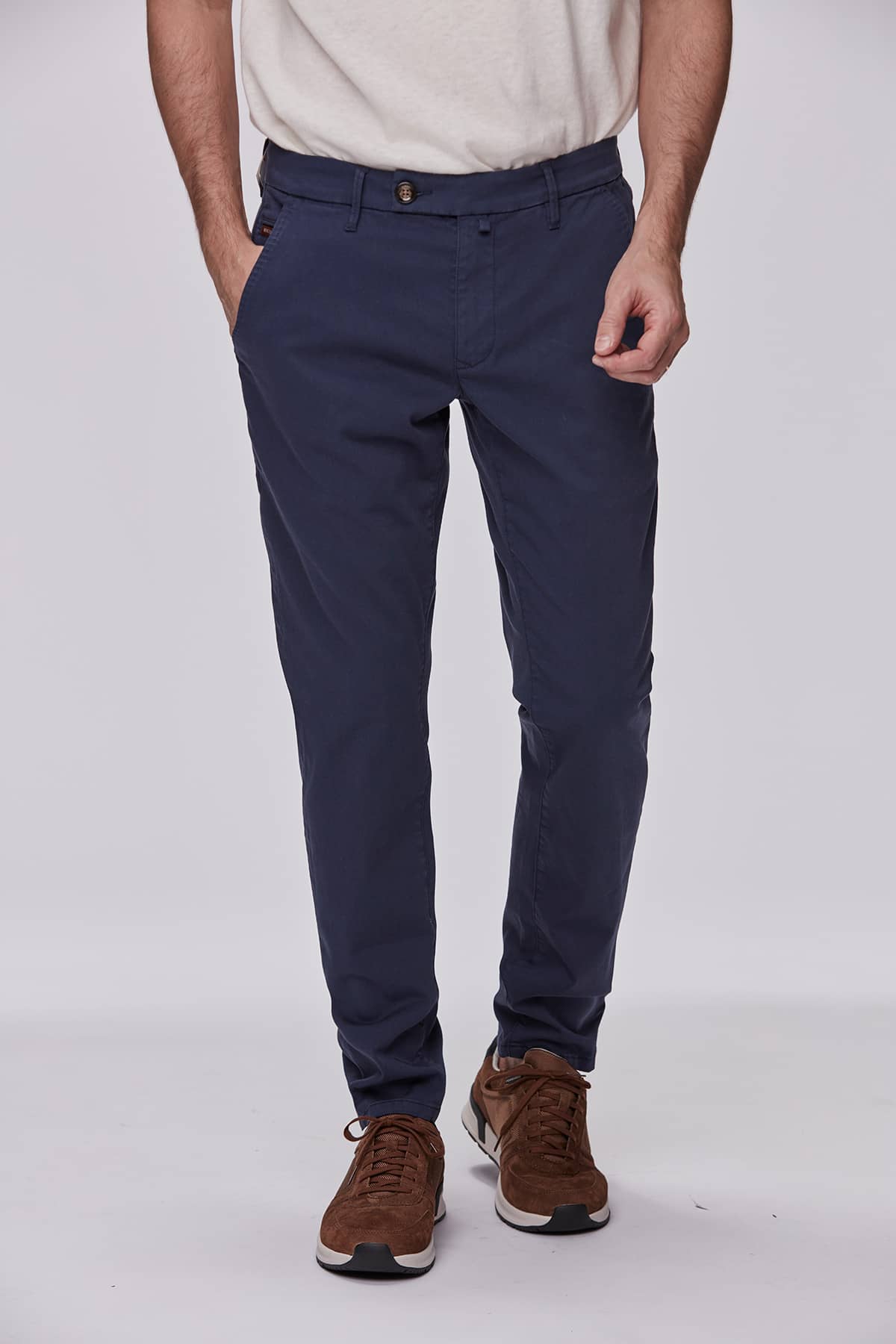 Werno Satin Chino Navy
