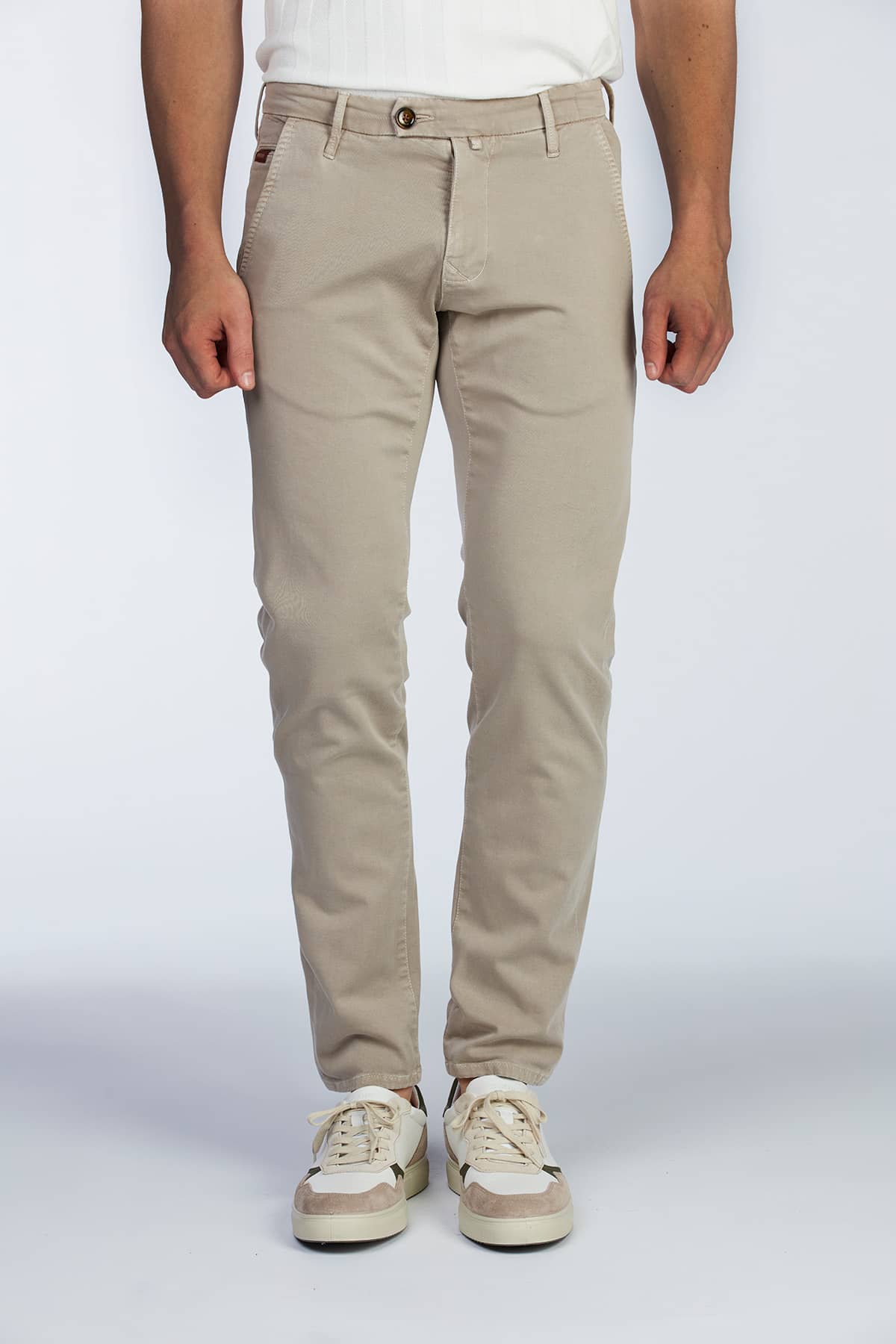 Werno satin chino Mid beige