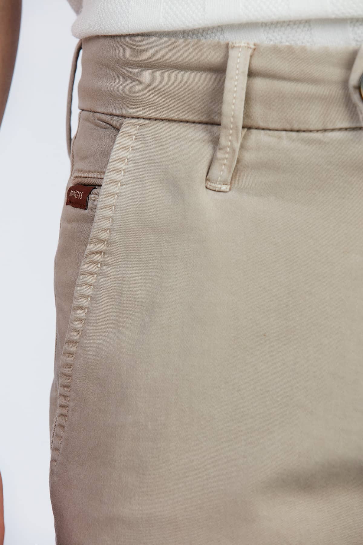 Werno satin chino Mid beige