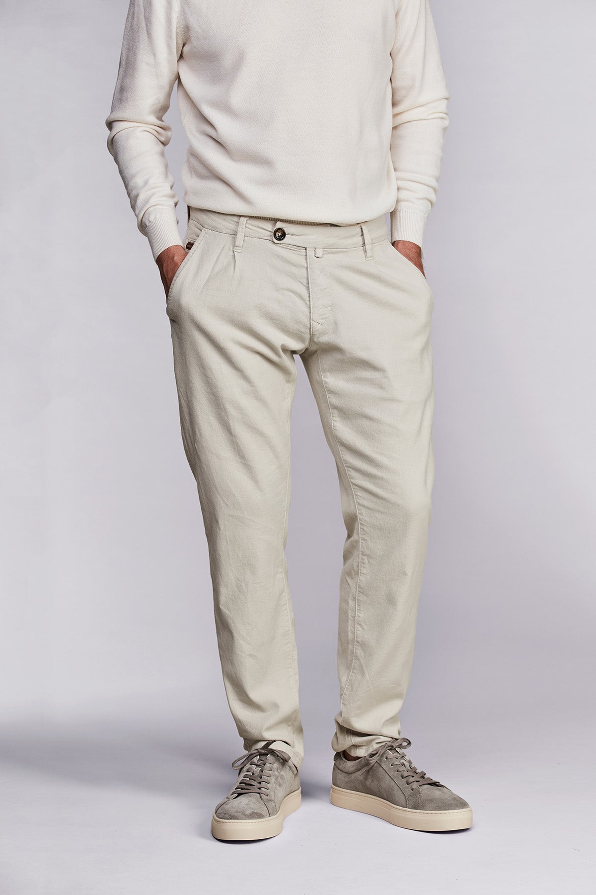 LINEN STRETCH PANT Sap beige
