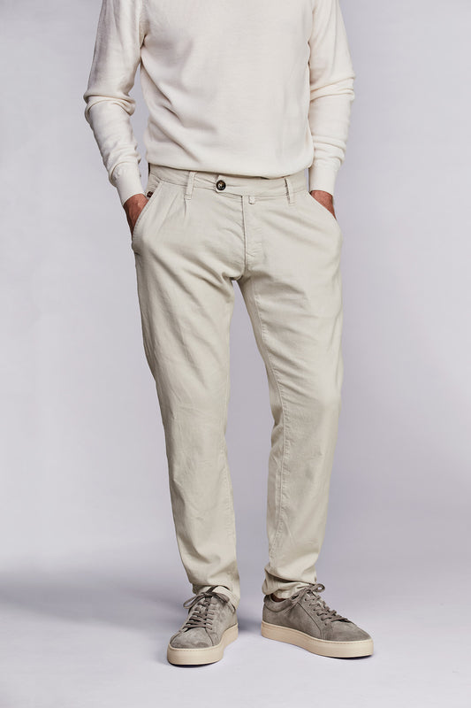 LINEN STRETCH PANT Sap beige
