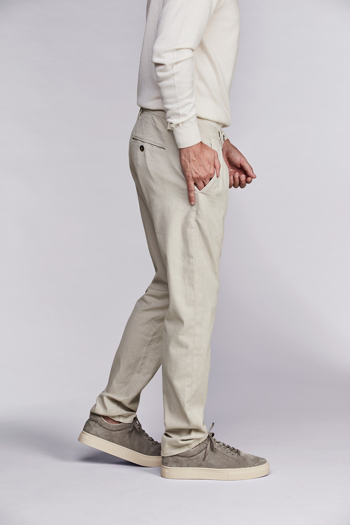 LINEN STRETCH PANT Sap beige