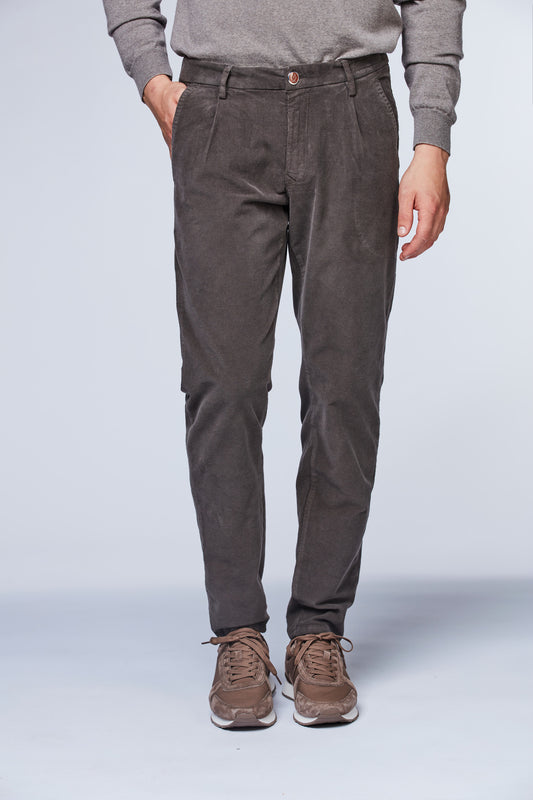 Micro Cord Chino Dk Grey