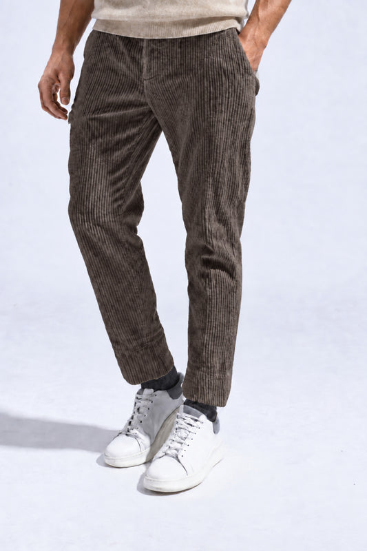 Bouclé Cord Pant Bolt Grey